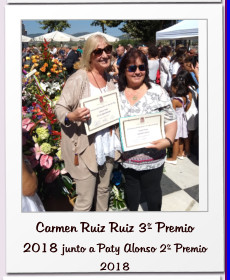 Carmen Ruiz Ruiz 3º Premio 2018 junto a Paty Alonso 2º Premio 2018